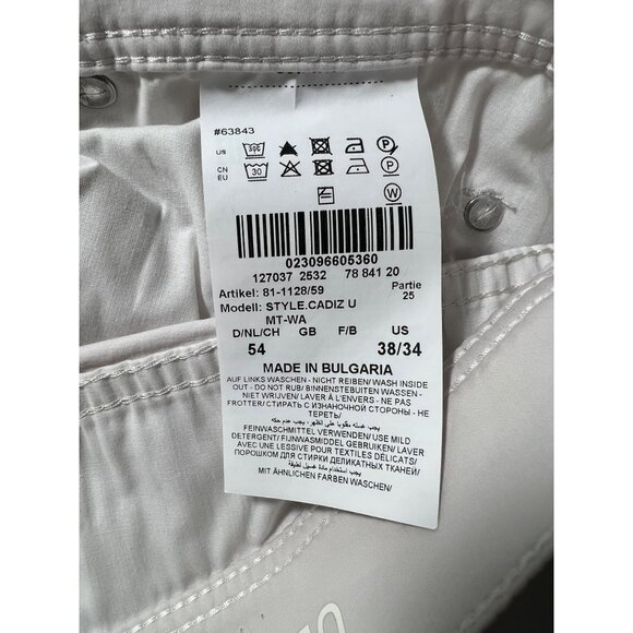 Mens Brax Ultralight Straight Leg Pants Beige Cotton Blend 38/34 - Picture 8 of 12